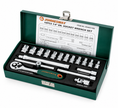 Juego de Dados 1/4" 18 Piezas Jonnesway