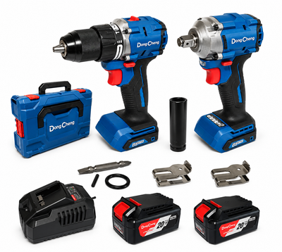 Destornillador de Impacto Inalámbrico Brushless 6,35 mm 20V 208 Nm (2 Baterías 4.0 Ah) DongCheng UYU