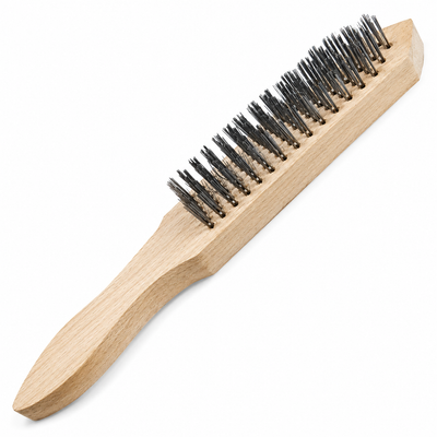 Escobilla de Acero 6 x 16 Filas con Mango de Madera EB-G79