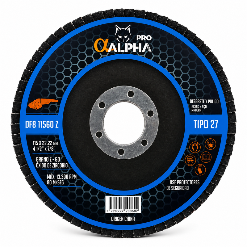 Disco Traslapado 4 1/2" G-60 Alpha