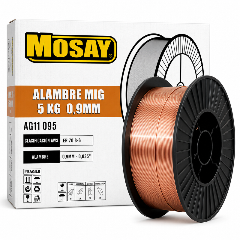 Alambre MIG 0.9mm 5kg ER70S-6 Mosay