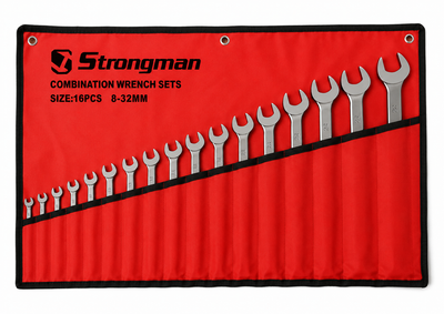 Juego de Llaves Punta Corona Negro 16 Piezas 8-32 mm Strongman SLND