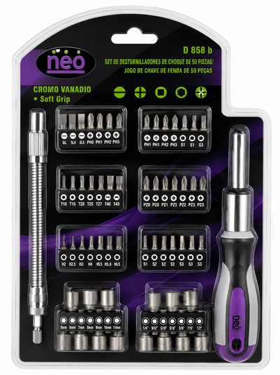 Juego de Destornilladores 58 Piezas D858B NEO