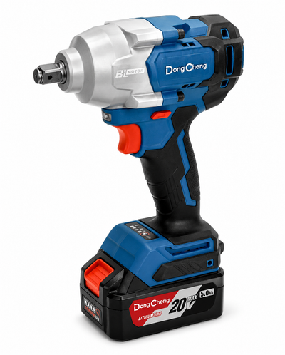 Llave de Impacto Inalámbrica 1/2" 698 Nm 20V (2 Baterías 5.0 Ah) DongCheng