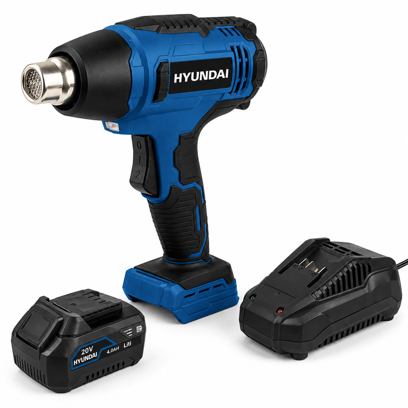 Pistola de Calor 20V 550°C con Batería y Cargador HYD