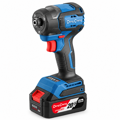 Atornillador de Impacto Inalámbrico 1/4" 20V con 1 Batería 2 Ah DongCheng