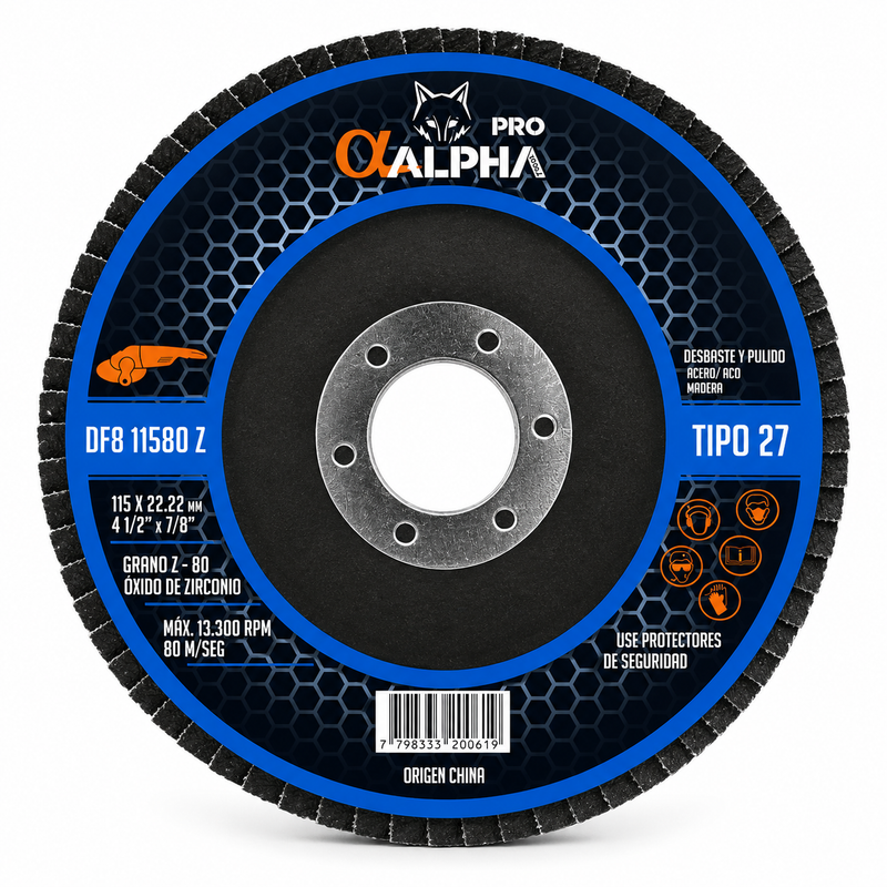 Disco Traslapado 4 1/2" G-80 Alpha
