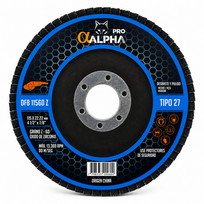 Disco Traslapado 4 1/2" G-60 Alpha