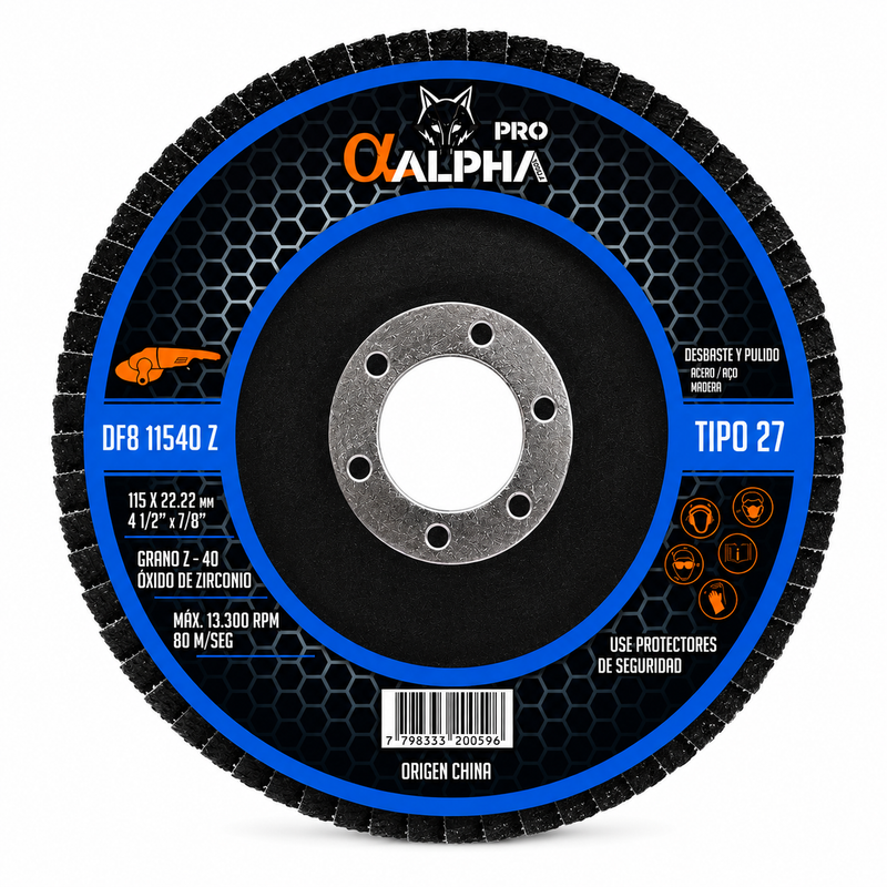 Disco Traslapado 4 1/2" G-40 Alpha